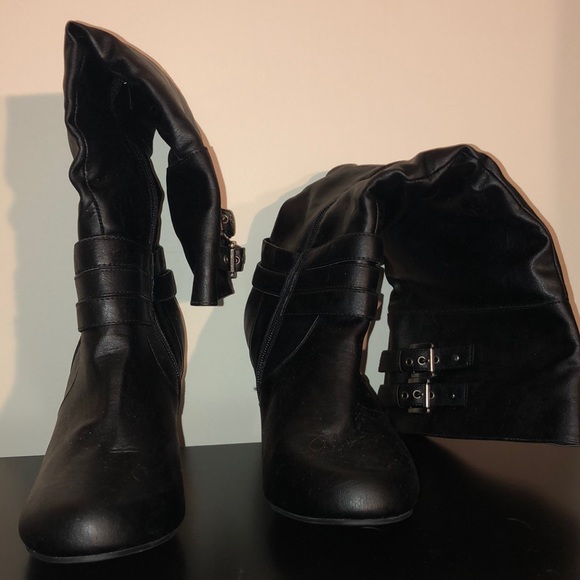 RAMPAGE Black & Brown Heeled Boots - Picture 5 of 7